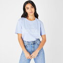 【送料無料】 ジャック ウィルス レディース ナイトウェア アンダーウェア Forstal Boyfriend Logo T-Shirt Soft Blue