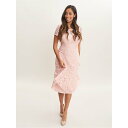 yz W[iobR[j fB[X s[X gbvX Una Maxi Dress With Lace Sleeves ROSE PINK