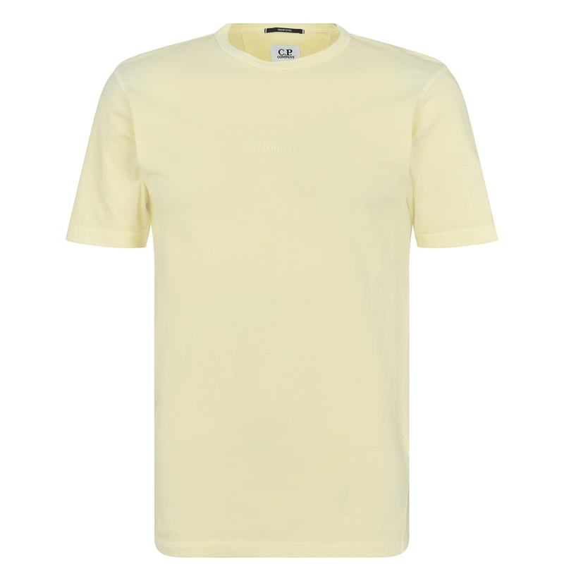 【送料無料】 シーピーカンパニー メンズ Tシャツ トップス Pastel Logo T-Shirt Yellow 204