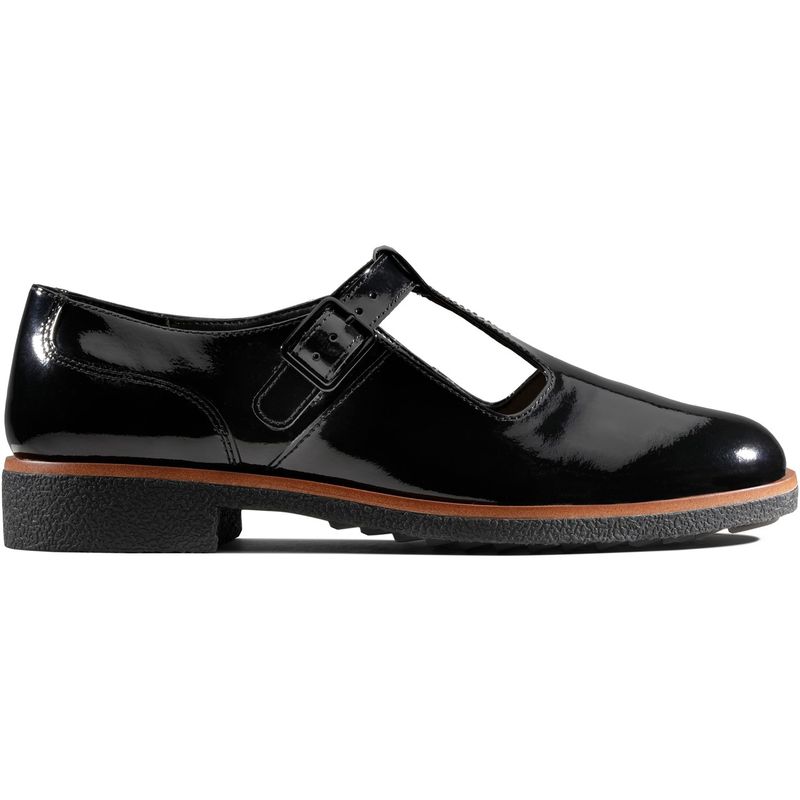 【送料無料】 クラークス レディース スニーカー シューズ Clarks Griffin Town Ld00 Black Pat