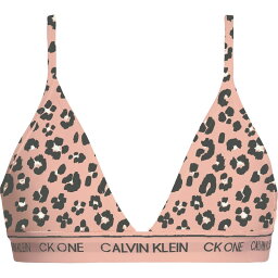 【送料無料】 カルバンクライン レディース ブラジャー アンダーウェア ONE Cotton Triangle Bra Steph Leopard