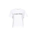 カルバンクライン レディース ナイトウェア アンダーウェア Core Logo Boxy T-Shirt WHITE YAF