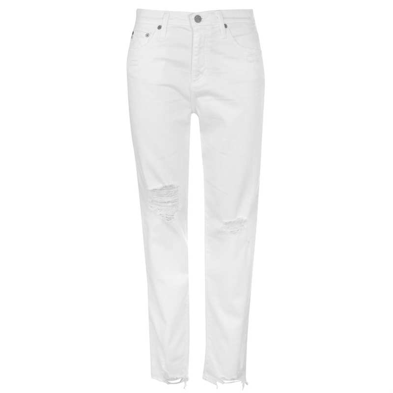 【送料無料】 エージージーンズ レディース デニムパンツ ジーンズ ボトムス AG JD Jeans Tattered White