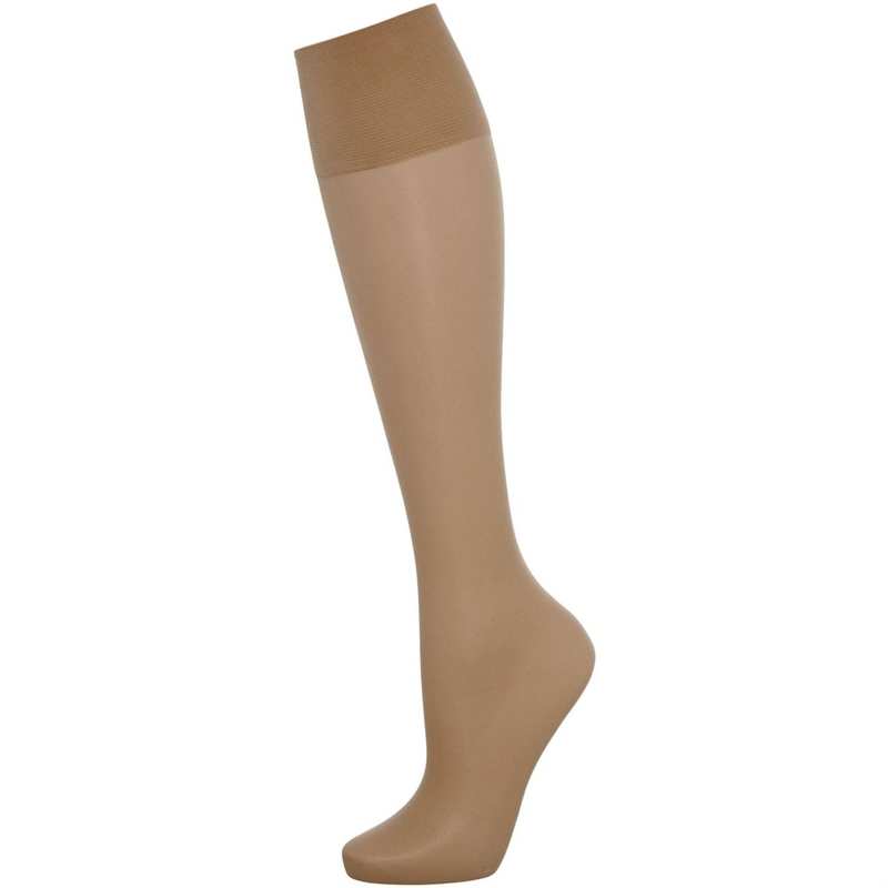 yz `[mX fB[X C A_[EFA 5 Per Packet Sheer Knee High Socks Champagne