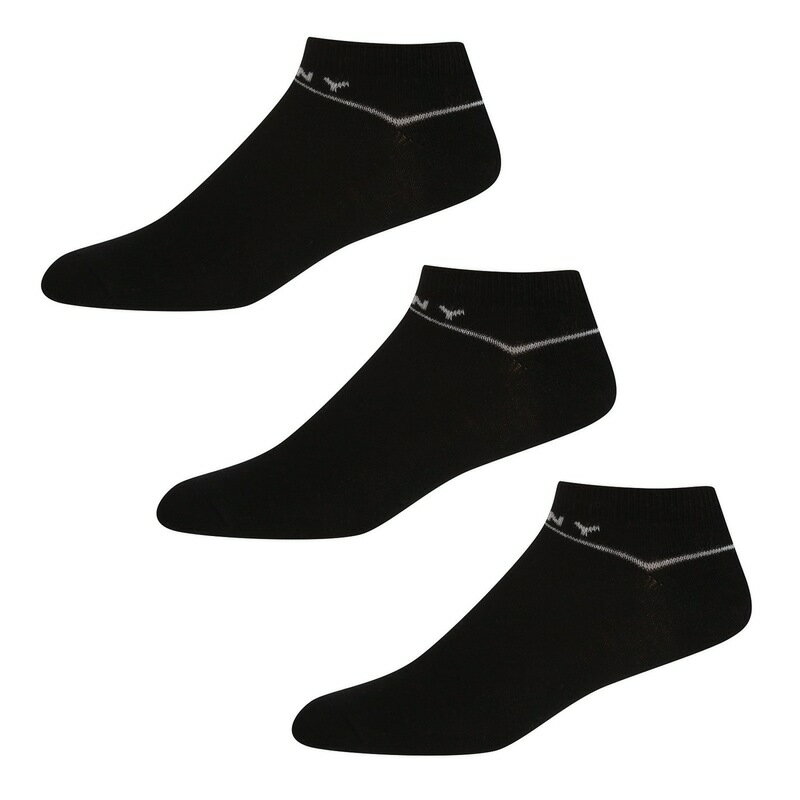 ダナ・キャラン 【送料無料】 ダナ キャラン ニューヨーク レディース 靴下 アンダーウェア DKNY Trainer Liner Socks 3 Pack Black