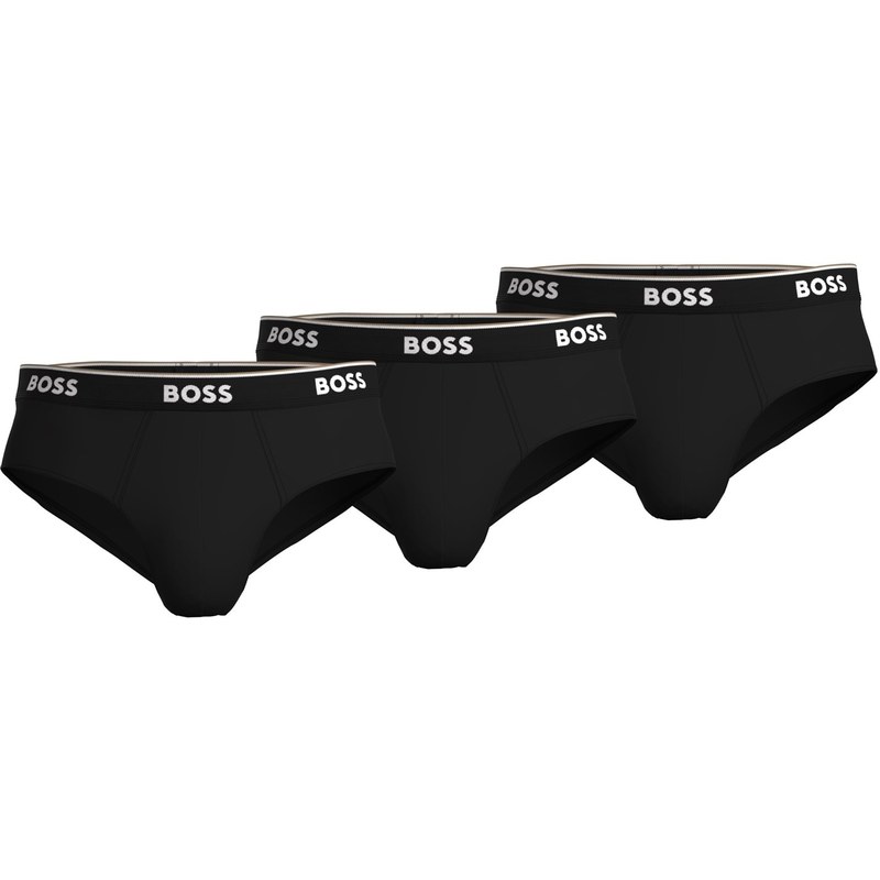 【送料無料】 ボス メンズ ブリーフパンツ アンダーウェア 3 Pack Cotton Briefs Black