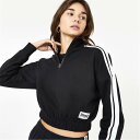 【送料無料】 ロンズデール レディース パーカー・スウェット アウター Cropped Sweatshirt Black