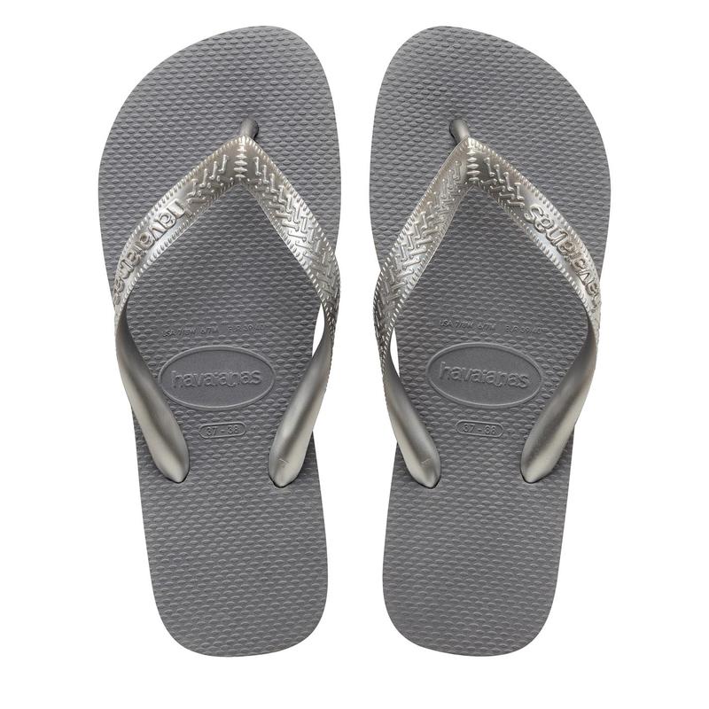 ハワイアナス 【送料無料】 ハワイアナス レディース サンダル シューズ Top Tiras Flip Flops Steel Grey 5178