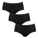 【送料無料】 スロッギ レディース パンツ アンダーウェア 3 Pack Midi Briefs Black 0004