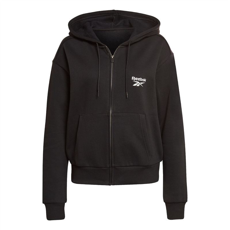 【送料無料】 リーボック レディース パーカー・スウェット アウター ID Logo Full Zip Hoodie Womens Black