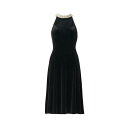 【送料無料】 アドリアナ パペル レディース ワンピース トップス VELVET MIDI DRESS BLACK