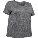 【送料無料】 アンダーアーマー レディース Tシャツ トップス Tech Twist T Shirt + Womens Black(4)