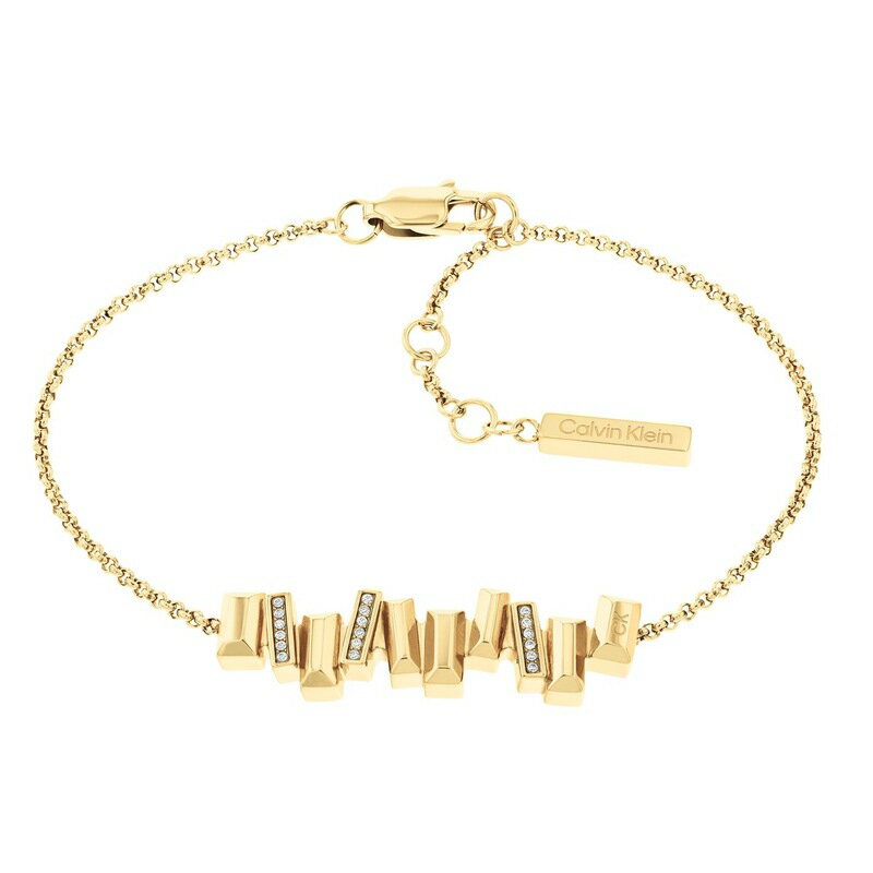 yz JoNC fB[X uXbgEoOEANbg ANZT[ Calvin Klein Women's Gold IP Crystal Bracelet Gold