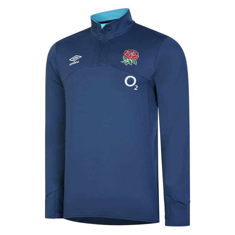 【送料無料】 アンブロ メンズ パーカー スウェット アウター England Rugby Mid Layer Hoodie Adults Ensign Blue