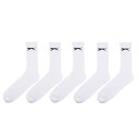 【送料無料】 スラセンジャー メンズ 靴下 アンダーウェア 5 Pack Crew Socks Mens White