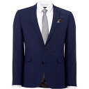 yz PlXR[ Y WPbgEu] AE^[ Luxo Slim Fit Tonal Checked Suit Jacket Navy