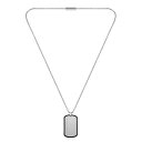 yz {X Y lbNXE`[J[Ey_ggbv ANZT[ Gents BOSS ID Brushed Stainless Steel Dog Tag Necklace Silver