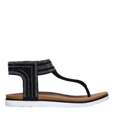 スケッチャーズ レディース サンダル シューズ Skechers Moon Keeper Crush Shimmers Womens Sandals Black