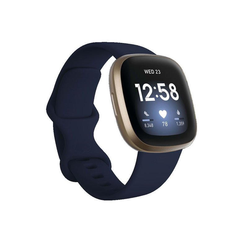 楽天ReVida 楽天市場店【送料無料】 フィットビット レディース 腕時計 アクセサリー FitBit Versa 3 Midnight/Soft Gold Electronics