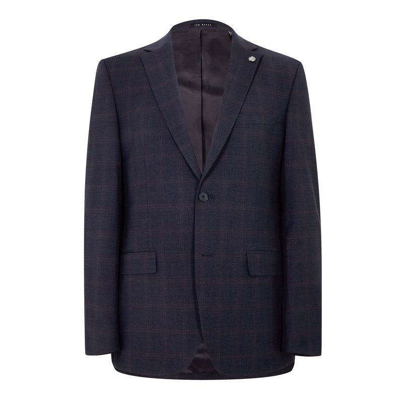 【送料無料】 テッドベーカー メンズ ジャケット・ブルゾン アウター TB T BeryOverChckJkt Sn32 Navy/Berry