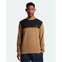 【送料無料】 ライルアンドスコット メンズ パーカー・スウェット アウター Contrast Yoke Crew Neck Sweatshirt Camel W...