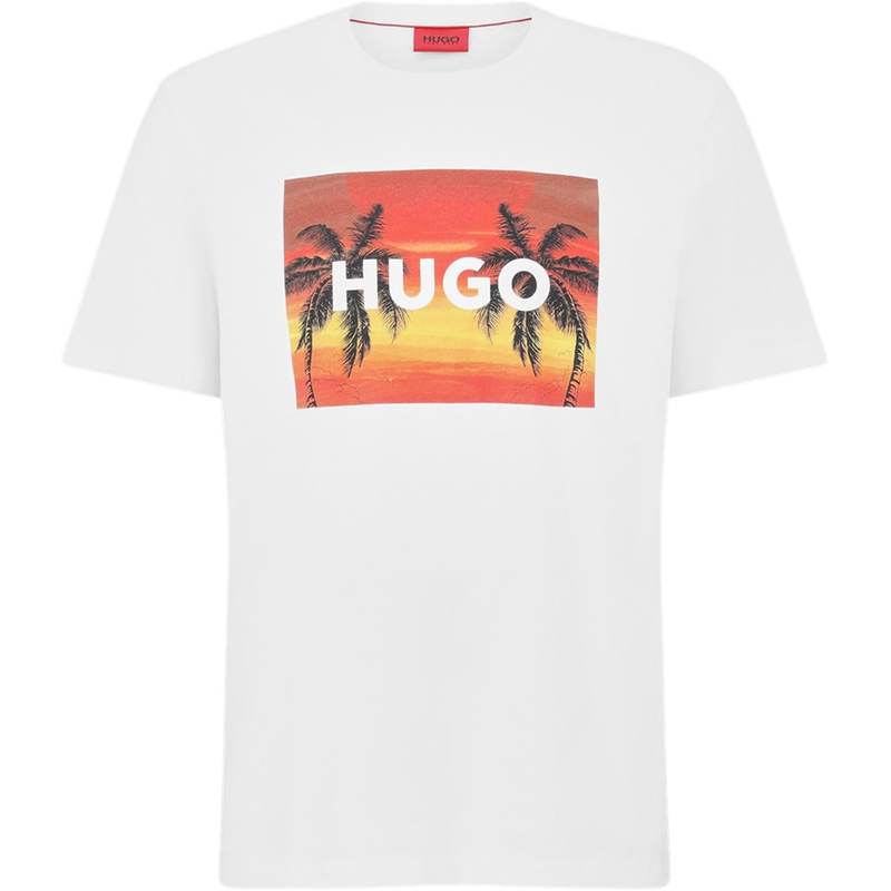  フューゴ メンズ Tシャツ トップス Hugo Dulive T-Shirts Mens White 100