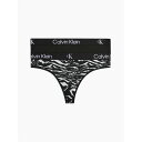 【送料無料】 カルバンクライン レディース パンツ アンダーウェア MODERN THONG 2PK Black/Tiger