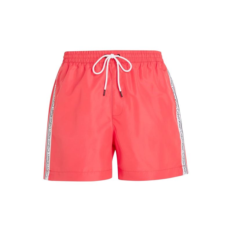 【送料無料】 カルバンクライン メンズ ハーフパンツ・ショーツ 水着 Medium Tape Swim Shorts Mens Pink Flash XI1