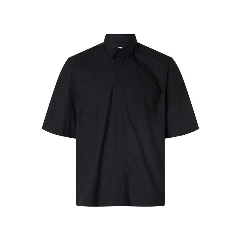 カルバン・クライン 【送料無料】 カルバンクライン メンズ シャツ トップス LIGHT POPLIN BOXY S/S SHIRT Ck Black BEH