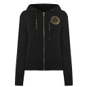【送料無料】 ヴェルサーチ レディース パーカー・スウェット フーディー アウター Round Logo Zip Hoodie Black/Gold G89