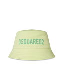 【送料無料】 ディースクエアード メンズ 帽子 アクセサリー One Life One Planet Bucket Hat Lemon M2748