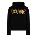 【送料無料】 ディースクエアード メンズ パーカー・スウェット アウター Logo Hoodie Black 900