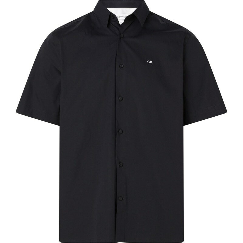 カルバン・クライン 【送料無料】 カルバンクライン メンズ シャツ トップス Poplin Shirt CK Black BEH