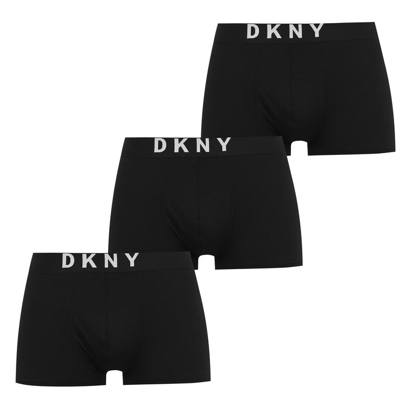 ダナ・キャラン 【送料無料】 ダナ キャラン ニューヨーク メンズ ボクサーパンツ アンダーウェア DKNY 3 Pack Boxer Shorts Black