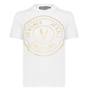 【送料無料】 ヴェルサーチ レディース ナイトウェア アンダーウェア Round Logo T Shirt White G03