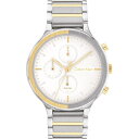 【送料無料】 カルバンクライン レディース 腕時計 アクセサリー Ladies Calvin Klein Bracelet Watch Two-Tone Gold and White