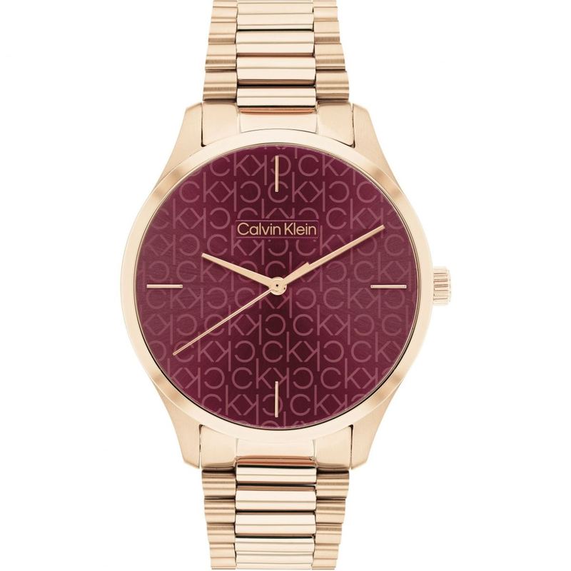  カルバンクライン メンズ 腕時計 アクセサリー Unisex Calvin Klein Watch 25200169 Rose Gold and Burgundy