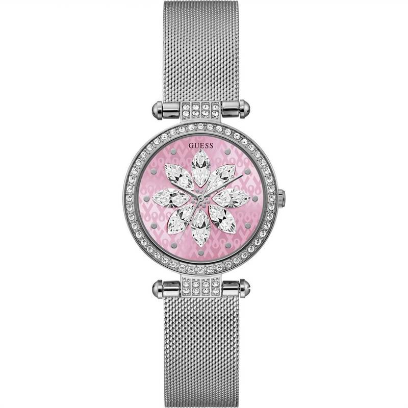 【送料無料】 ゲス レディース 腕時計 アクセサリー Ladies Guess Sparkling Pink Silver Watch GW0032L3 Silver and Pink