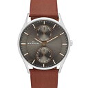 yz XJ[Q Y rv ANZT[ Skagen Holst Tan Leather Watch Silver