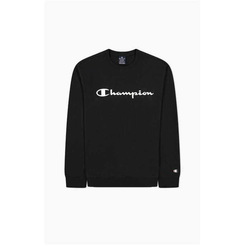 【送料無料】 チャンピオン メンズ ニット セーター アウター Logo Crew Sweater Mens Black KK001