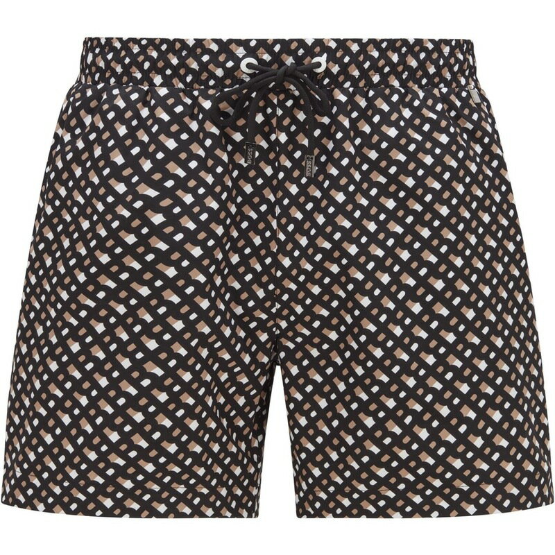 【送料無料】 ボス メンズ ハーフパンツ・ショーツ 水着 Logo Print Shorts Black 004