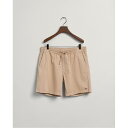 【送料無料】 ガント メンズ ハーフパンツ・ショーツ ボトムス Drawstring Logo Shorts Dry Sand 277