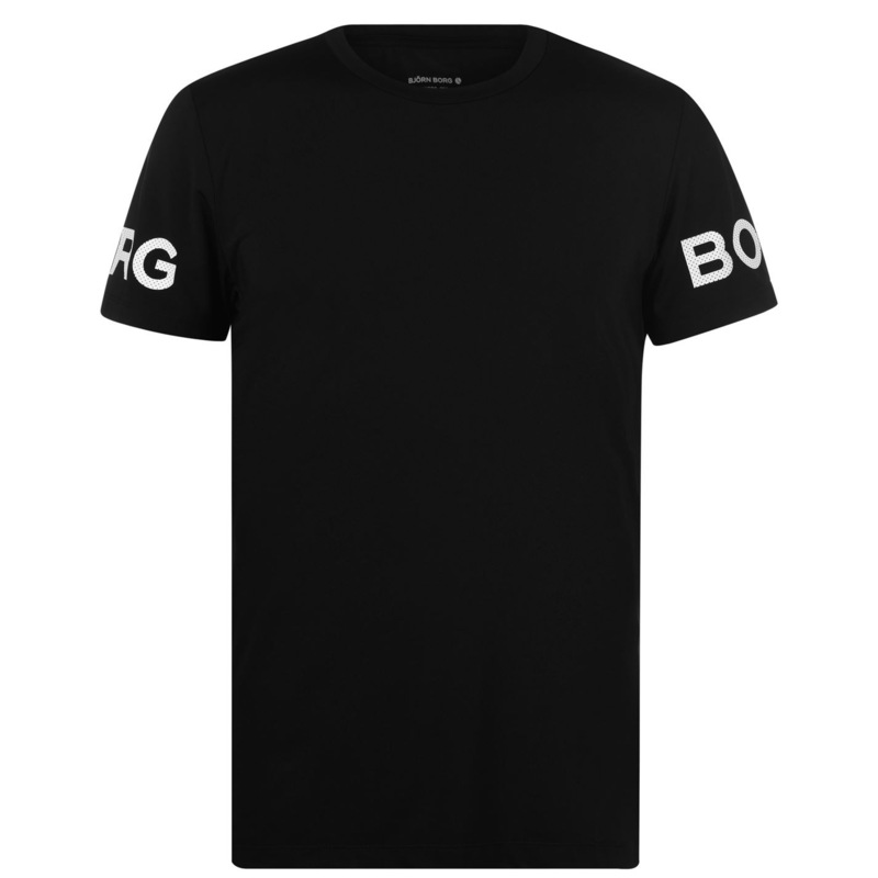 【送料無料】 ビヨン ボルグ メンズ Tシャツ トップス Sleeve Logo T Shirt Black 90651