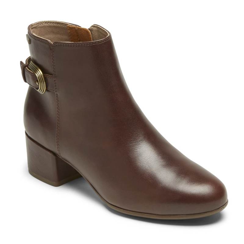 ロックポート 【送料無料】 ロックポート レディース ブーツ・レインブーツ シューズ Total Motion Dove Belt Bootie Bourbon Brown