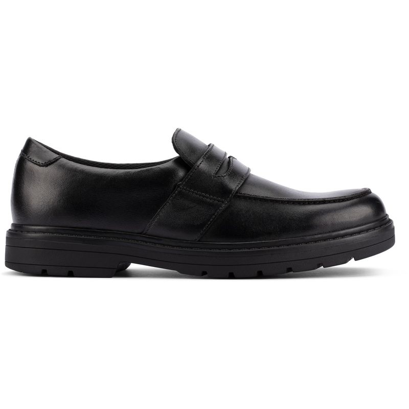 【送料無料】 クラークス メンズ スニーカー シューズ Clarks Loxham Craft Junior Shoes Black Leather