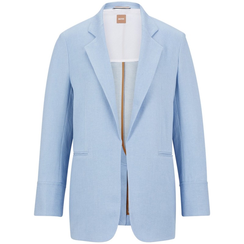 楽天ReVida 楽天市場店【送料無料】 ボス レディース ジャケット・ブルゾン ブレザー アウター Jodhi Blazer Open Blue 472