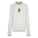 【送料無料】 カストル レディース パーカー・スウェット アウター South Africa Knitted Womens Cricket Sweatshirt White