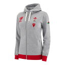 【送料無料】 マクロン レディース パーカー スウェット フーディー アウター Wales Rugby World Cup Hoodie Womens Grey