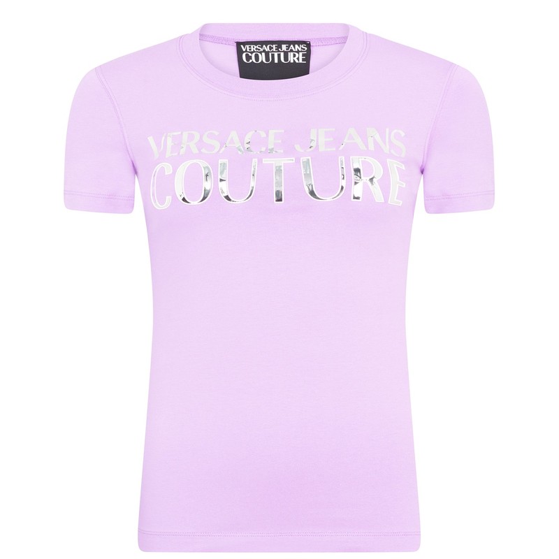 【送料無料】 ヴェルサーチ レディース ナイトウェア アンダーウェア Basic Foil Logo T Shirt Pink E302