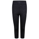 【送料無料】 デアツービー レディース レギンス ボトムス Shine Bright three quarterLegging Black Cire